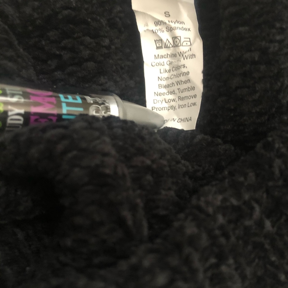 Knitted Crop Top And Shorts Lounge Set Black S - Picture 8 of 11